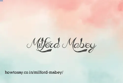 Milford Mabey