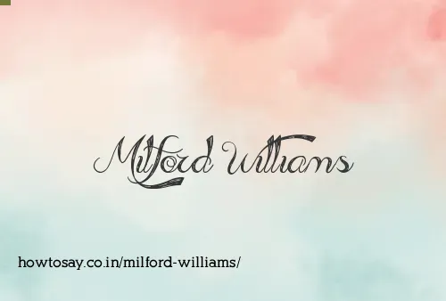 Milford Williams