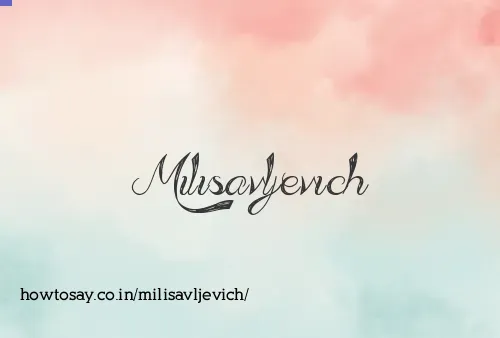 Milisavljevich