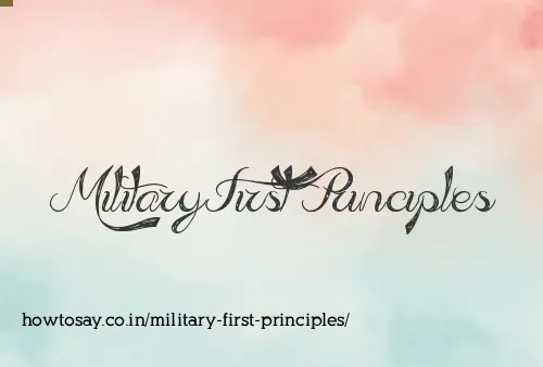 Military First Principles
