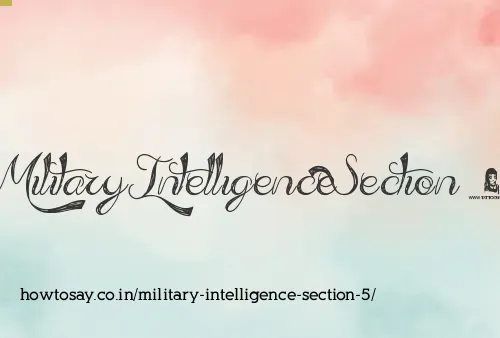 Military Intelligence Section 5