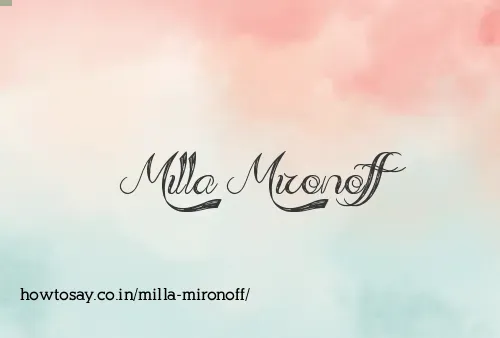 Milla Mironoff