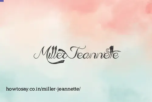 Miller Jeannette