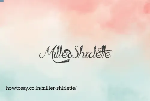 Miller Shirlette