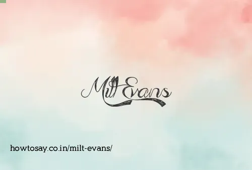 Milt Evans