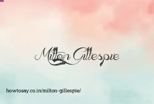 Milton Gillespie