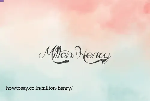 Milton Henry