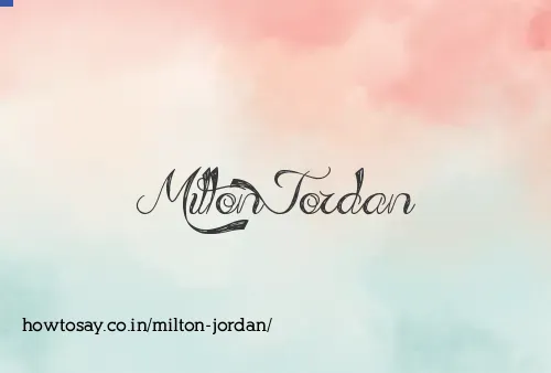 Milton Jordan