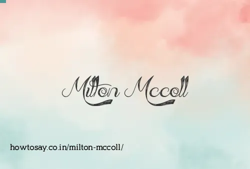 Milton Mccoll