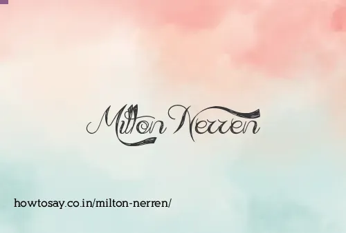 Milton Nerren