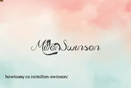 Milton Swinson