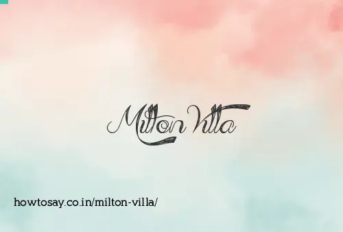 Milton Villa