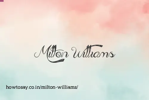 Milton Williams