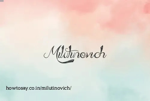 Milutinovich