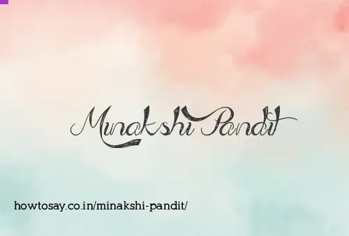 Minakshi Pandit