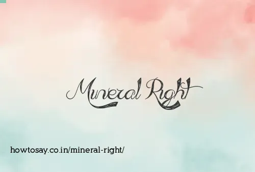 Mineral Right