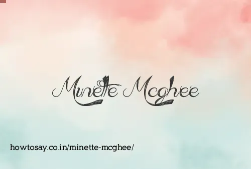 Minette Mcghee