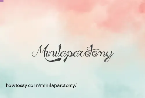 Minilaparotomy