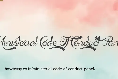 Ministerial Code Of Conduct Panel