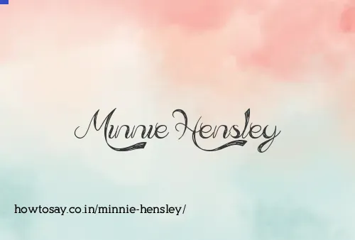 Minnie Hensley