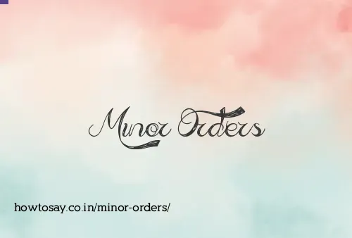 Minor Orders