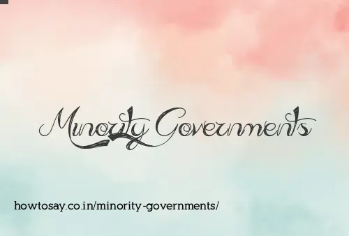 Minority Governments