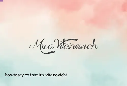 Mira Vitanovich