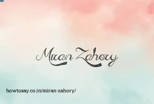 Miran Zahory