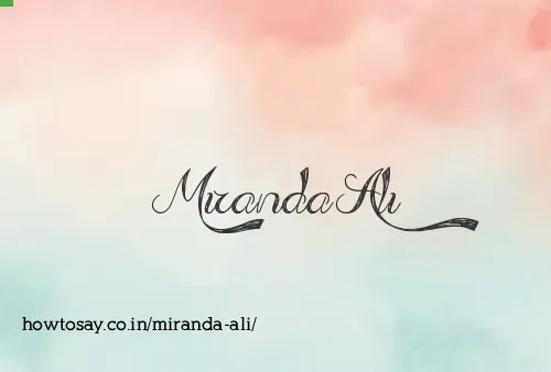 Miranda Ali