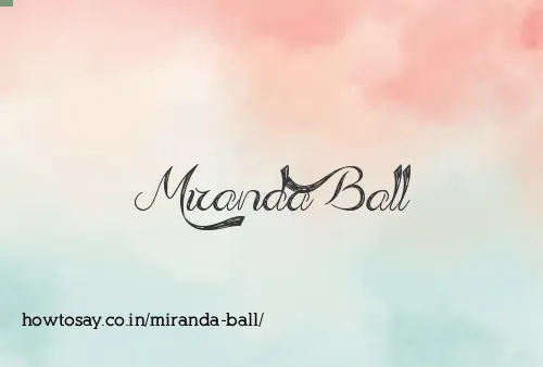 Miranda Ball