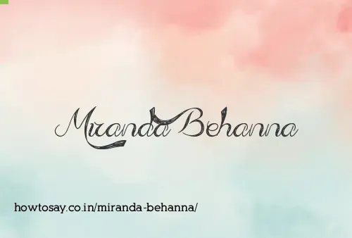 Miranda Behanna