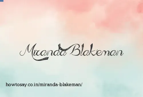 Miranda Blakeman