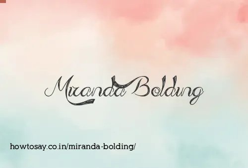 Miranda Bolding