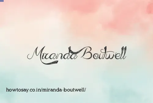 Miranda Boutwell