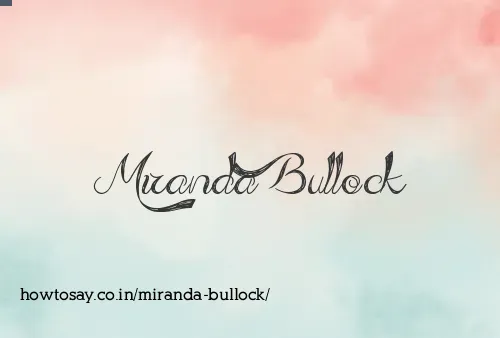 Miranda Bullock