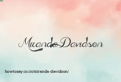 Miranda Davidson