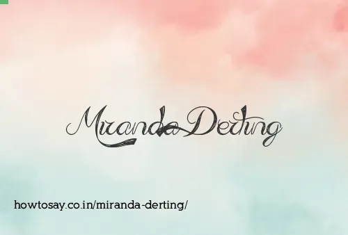 Miranda Derting