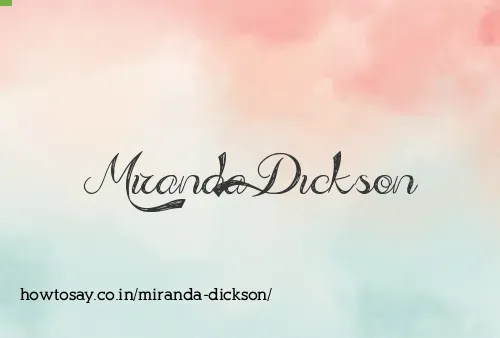 Miranda Dickson