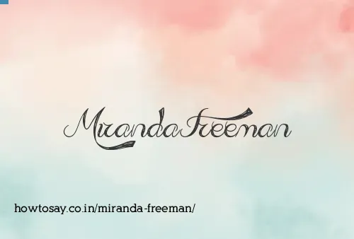 Miranda Freeman