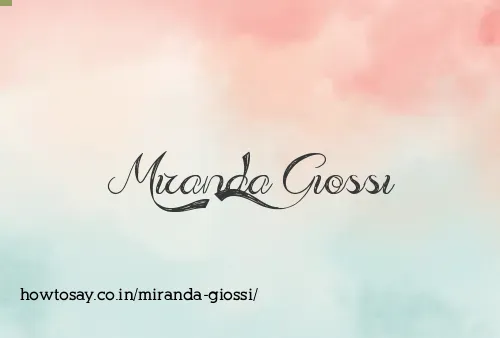 Miranda Giossi