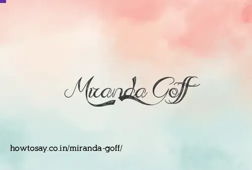 Miranda Goff