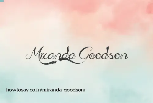 Miranda Goodson