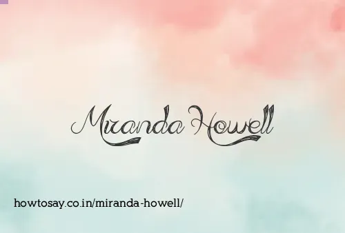 Miranda Howell