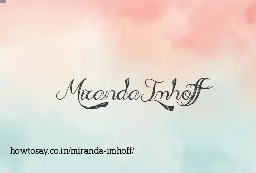 Miranda Imhoff