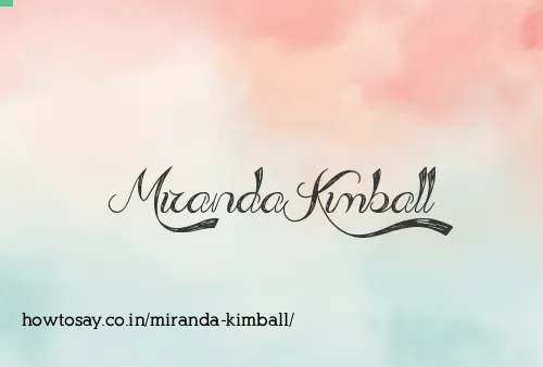 Miranda Kimball