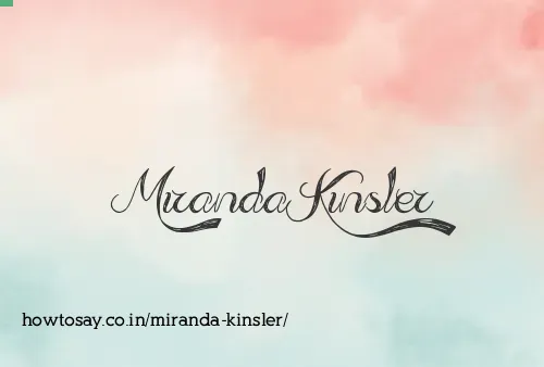 Miranda Kinsler