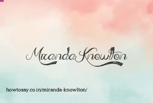 Miranda Knowlton