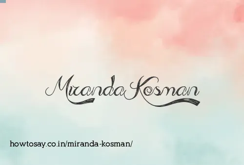 Miranda Kosman