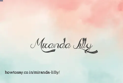 Miranda Lilly