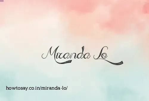 Miranda Lo